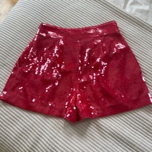 Pink Sequin Shorts